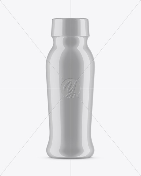 Plastic Bottle In Glossy Shrink Sleeve Mockup