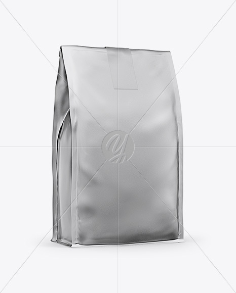 Stand Up Matte Metallic Pouch - Half Side View