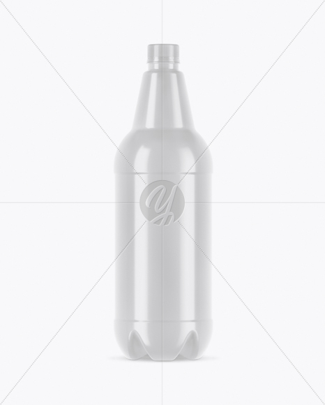 Glossy PET Beer Bottle Mockup