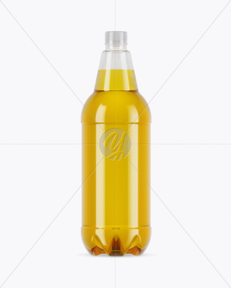 Clear PET Beer Bottle Mockup