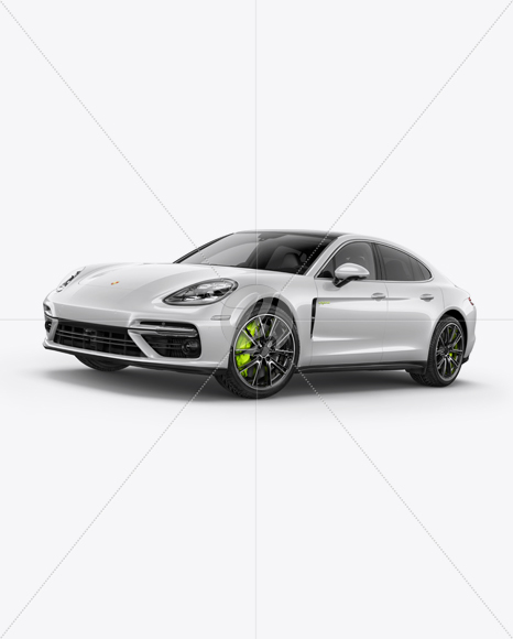 Porsche Panamera 4 E-Hybrid Mockup - Half Side Left view - Free