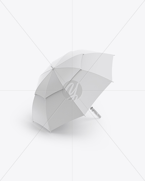 Open Double Umbrella Mockup - Half Side View