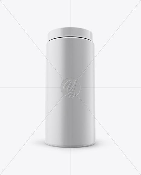 12oz Plastic Jar Mockup - Front View (Hero Shot)