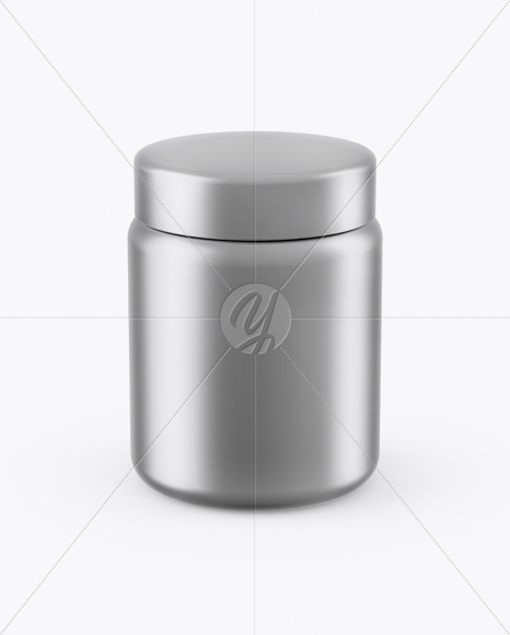 250ml Metallic Plastic Jar Mockup (High-Angle Shot) 250ml Metallic Plastic Jar Mockup (High-Angle Shot)