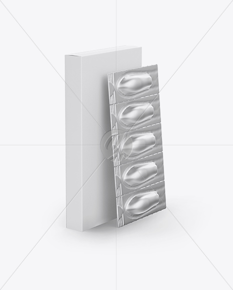 Box With Suppositories Mockup - Half Side View