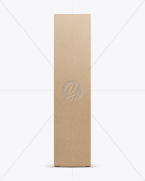 Kraft Paper Box Mockup - Front View