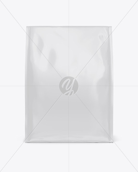 Glossy Coffee Bag Mockup - Front View