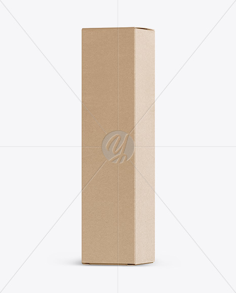 Kraft Paper Box Mockup - Halfside View