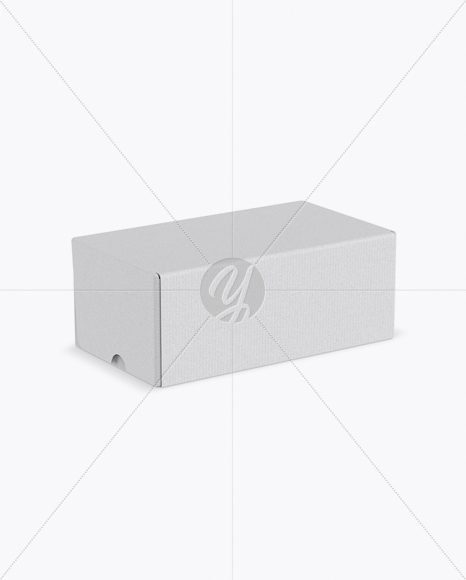 Matte Kraft Paper Box Mockup - Half Side View