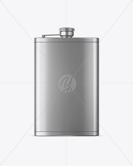 Steel Flask Mockup - Front View