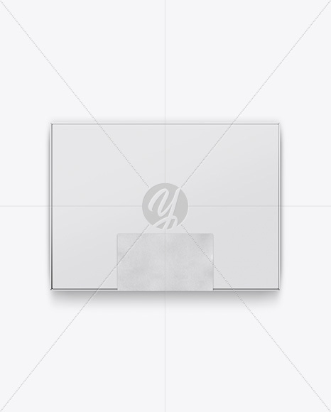 Glossy Paper Box W/ Label Mockup - Top View