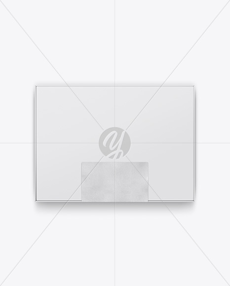 Matte Paper Box W/ Label Mockup - Top View