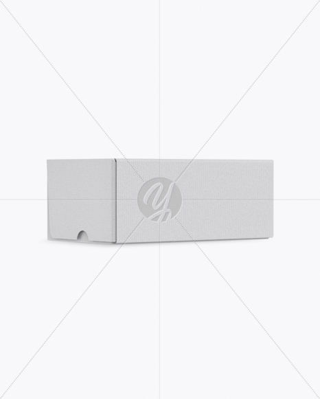 Matte Kraft Paper Box Mockup - Half Side View Matte Kraft Paper Box Mockup - Half Side View