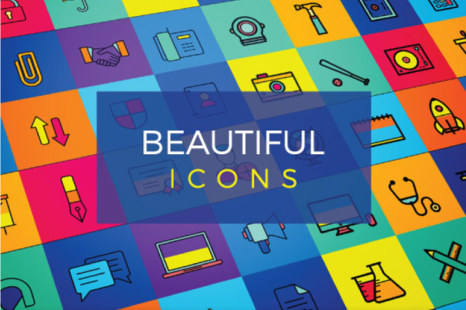 Colorful Icons set design - Shop app