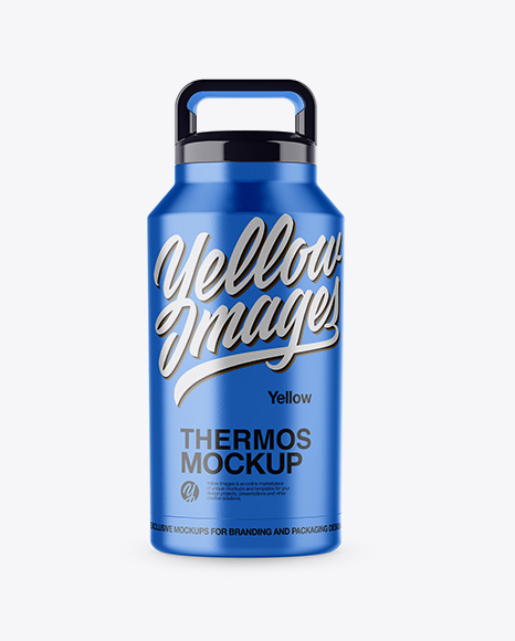 Metallic Thermos Mockup