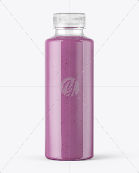 Blueberry Smoothie Bottle Mockup