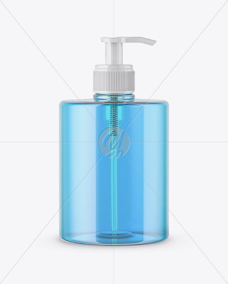 500ml Plastic Bottle with Pump Mockup 500ml Plastic Bottle with Pump Mockup