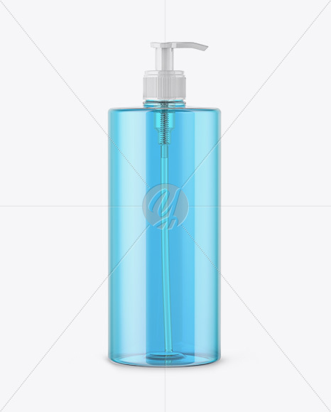 1000ml Plastic Bottle with Pump Mockup