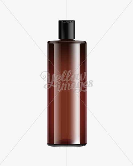 Brown Cosmetic Bottle With Black Cap - 500ml