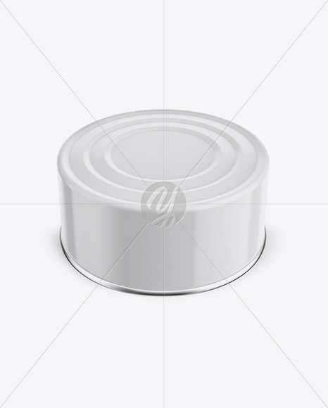 Tin Can Mockup - Front View (High-Angle Shot)