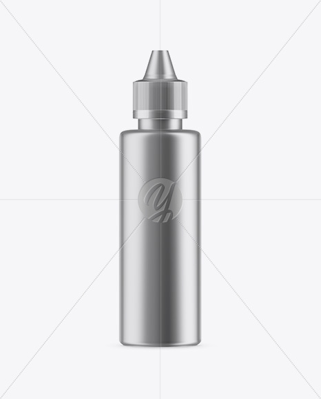 100ml Matte Metallic Bottle Mockup