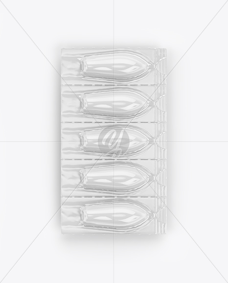 Glossy Suppositories Blister Mockup - Top View