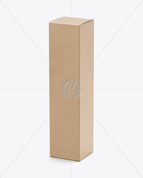 Kraft Paper Box Mockup - Halfside View (High-Angle Shot)