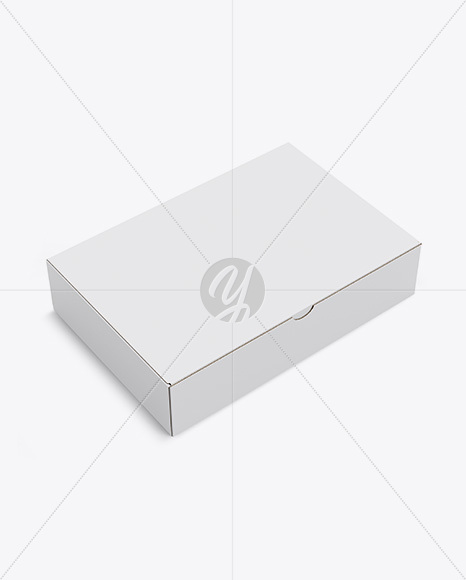 Paper Box Mockup - Half Side View (High Angle Shot)