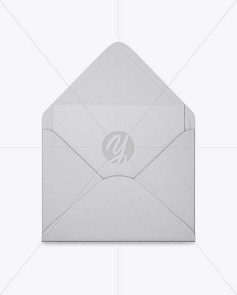 Opened Kraft Envelope With List Mockup