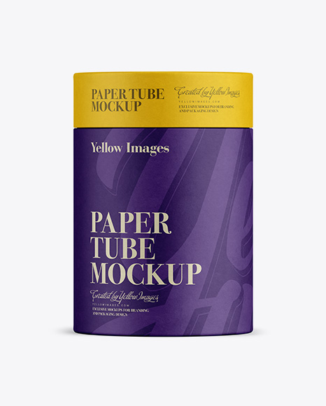 Small Paper Tube Mockup – Front View - Paper+Tube+Packaging+Mock+Up+Set+Small+Packaging+Template+Packaging+Mockup