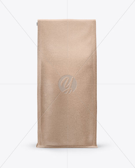 Kraft Bag with a Tin-Tie Mockup - Front View