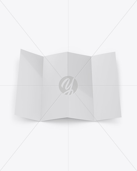 Glossy Paper Brochure Mockup - Top View