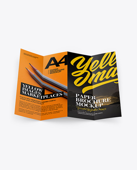 Matte Paper Brochure Mockup - Top View