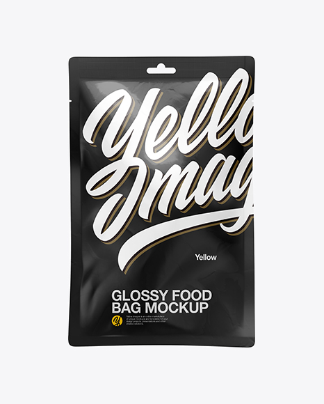 Glossy Food Bag Mockup