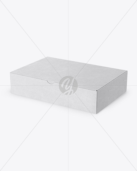 Kraft Box Mockup - Half Side View (High Angle Shot) Kraft Box Mockup - Half Side View (High Angle Shot)