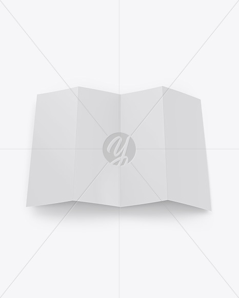 Glossy Paper Brochure Mockup - Top View