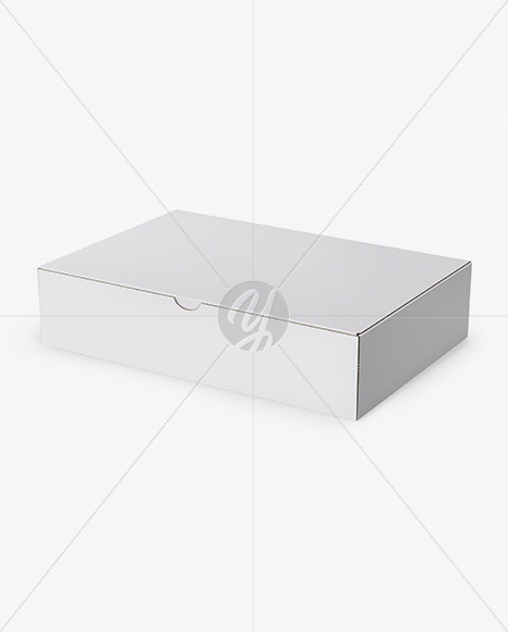 Paper Box Mockup - Half Side View (High Angle Shot)