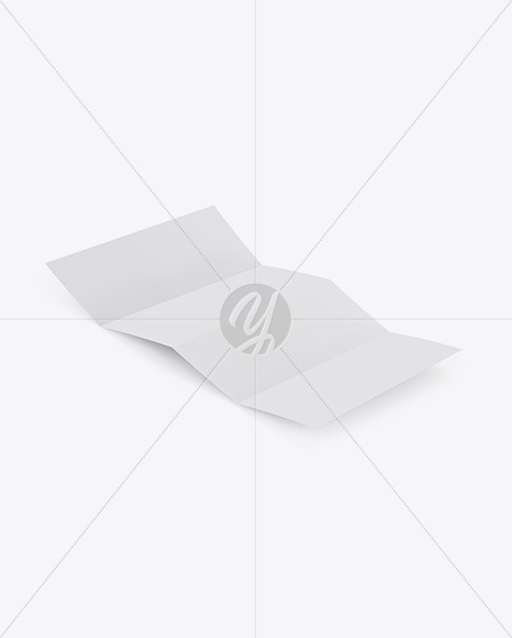 Glossy Paper Brochure Mockup - Half Side View