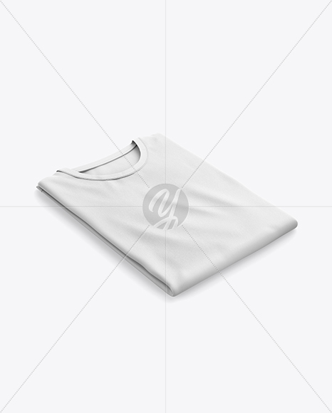 Folded T-Shirt Mockup - Half SIde View