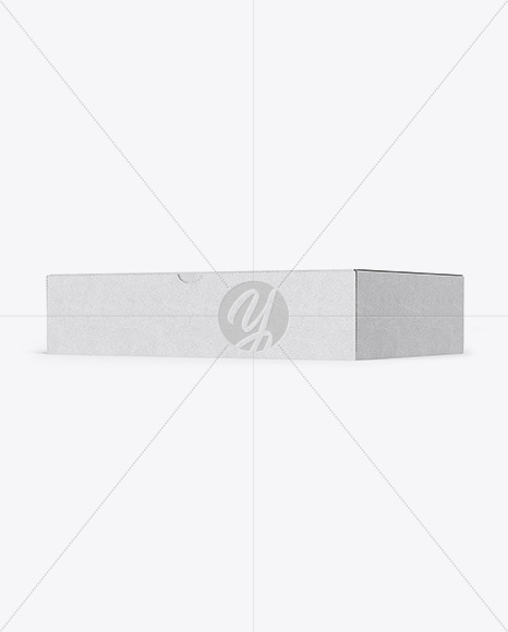 Kraft Box Mockup - Half Side View