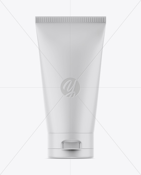 Matte Cosmetic Plastic Tube Mockup - Front View