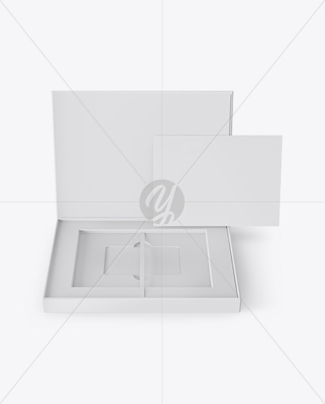 Gift Card in a Box Mockup - Front View (High-Angle Shot)