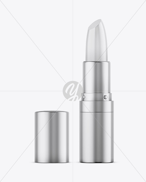 Opened Metallic Lipstick Mockup