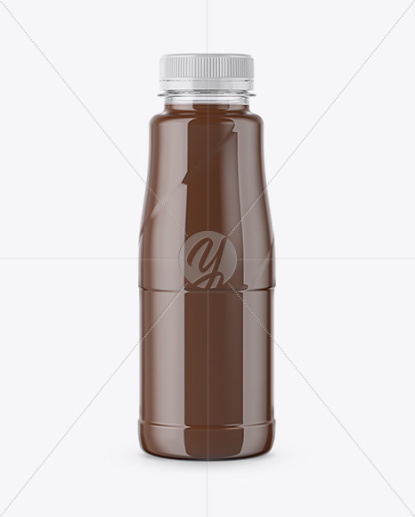 360ml Plastic Bottle with Chocolate Cocktail Mockup