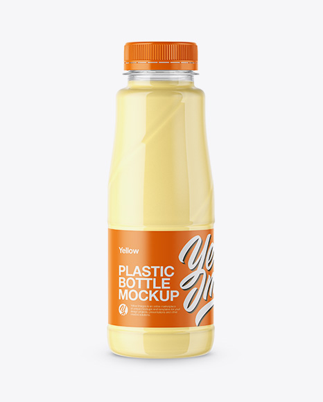 360ml Plastic Bottle with Mango Cocktail Mockup - Cocktail shaker mockup