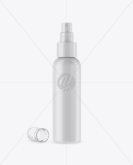 Opened Matte Spray Bottle Mockup Opened Matte Spray Bottle Mockup