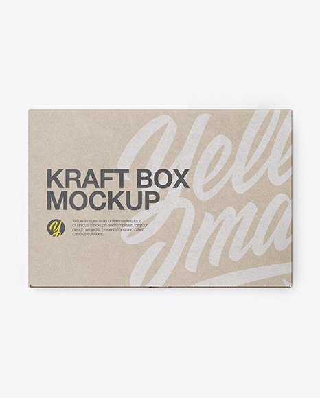 Kraft Box Mockup - Front & Top Views - Download+Cardboard+Box+Mockup+Top+View+PSD+-+Carton+Kraft+...