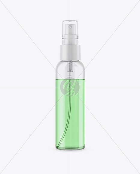 Clear Glass Spray Bottle Mockup