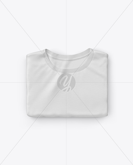 Folded T-Shirt Mockup - Top View