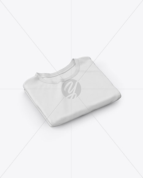 Folded T-Shirt Mockup - Half Side View